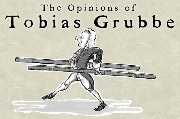 Tobias Grubbe animated cartoon on 8th November 1710 © Michael Cross and Matthew Buck hack cartoons