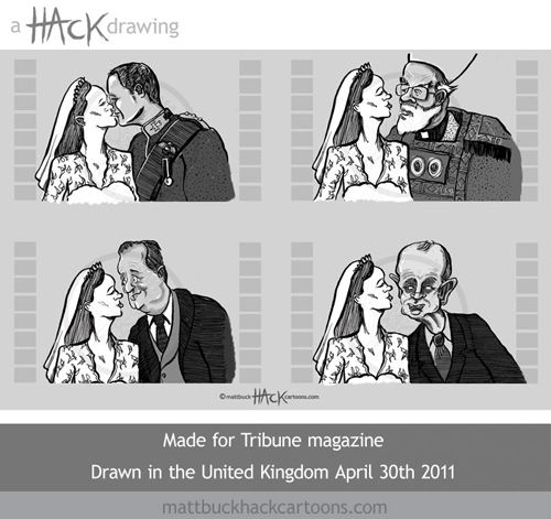 Cartoon Wedding Kiss