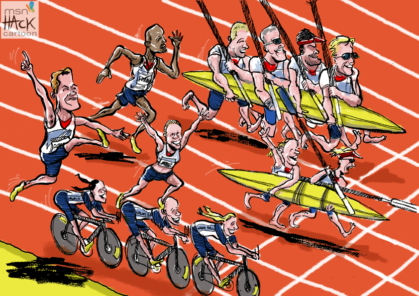 Cartoon: British Olympic Gold 5th July 2012 © Matthew Buck Hack Cartoons