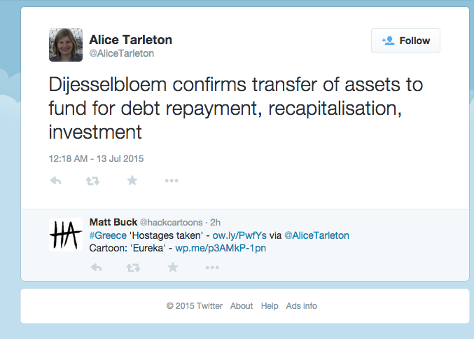 Reaction to Third Greek bailout _ at Matthew Buck hack Cartoons