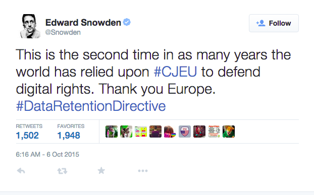 Edward Snowden on the #DataRetentionDirective at Matt Buck Hack Cartoons