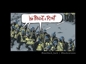 Cartoon_We_Predict_A_Riot © Matthew Buck Hack Cartoons for The Independent